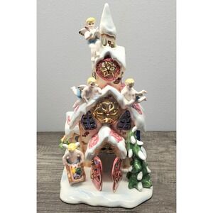 Grandeur Noel Lighted Ceramic Holiday House Collectors Edition 2002 Angels NEW